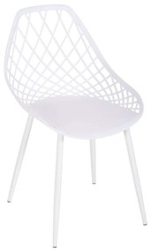 Καρέκλα Lio HM9524.11 52x53x82cm Με Μεταλλικά Πόδια White Polypropylene