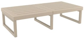 Τραπέζι MYKONOS Dove Grey PP 130x65x33cm
