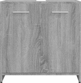 vidaXL Ντουλάπι Μπάνιου Γκρι Sonoma 60x33x60 εκ. Επεξεργασμένο Ξύλο