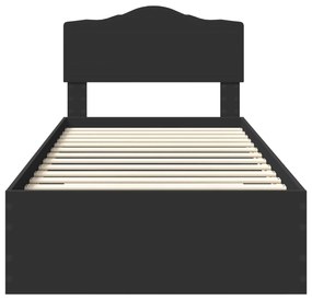 vidaXL Σκελετός Κρεβατιού Μαύρο 100 x 200 cm Επεξεργασμένο ξύλο