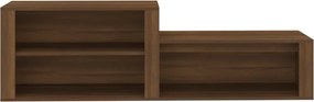 vidaXL Παπουτσοθήκη Καφέ Δρυς 150x35x45 εκ. από Επεξεργασμένο Ξύλο