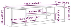 ΈΠΙΠΛΟ ΤΗΛΕΟΡΑΣΗΣ ΔΡΥΣ ΤΕΧΝΙΤΗΣ 188,5X41X50 ΕΚ. ΕΠΕΞ. ΞΥΛΟ 3328425