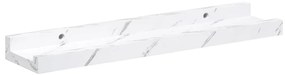 vidaXL Ράφι Τοίχου με ράφι Επιτοίχιο 4 pcs Λευκό Μάρμαρο 40 x 9 x 3 cm
