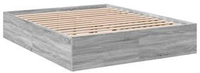 vidaXL Πλαίσιο Κρεβατιού Γκρι Sonoma 150x200 εκ. Επεξεργασμένο Ξύλο