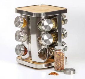 Βαζάκια Μπαχαρικών Σε Βάση (Σετ 12τμχ) F-V Rota 189583