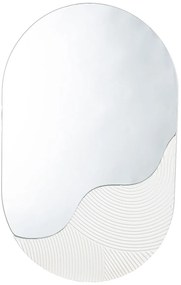 Καθρέπτης Τοίχου ArteLibre Οβάλ Λευκό MDF/Γυαλί 32x2x50cm-05160840