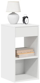 vidaXL Κομοδίνα με συρτάρι 2 τεμάχια Λευκό 35x34x66,5 cm