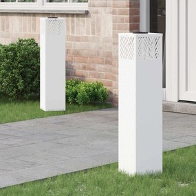 vidaXL Ηλιακό LED Φως Δρόμου 2 pcs Θερμό λευκό 18 x 18 x 80 εκ.