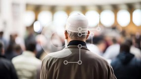 Intra Συλλεκτικό Ξύλινο Παζλ Plywood 4mm - Άνδρας με ασπρόμαυρη ενδυμασία σε ένα πλήθος Σε Ξύλινο Κουτί - Διαστάσεις Puzzle: 10x10 cm – 25 κομμάτια