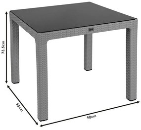 Τραπέζι Explore με UV protection PP καφέ 90x90x73.5εκ 90x90x73.5 εκ.