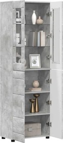 vidaXL Highboard FLORIN 60 x 35 x 182 εκ. Σκυρόδεμα Γκρι