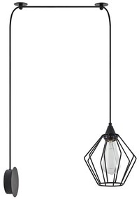 Φωτιστικό Τοίχου Adept 77-8894 45x20x300cm 1xE27 60W Black Homelighting
