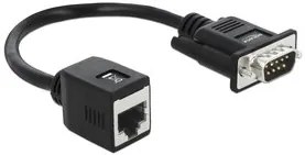 DELOCK καλώδιο D-Sub 9-pin σε RJ45 63999, 20cm, μαύρο