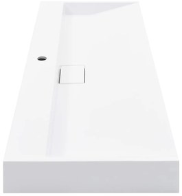vidaXL Νιπτήρας Λευκός 120x46x11 εκ. Συνθετικός από Τεχνητό Μάρμαρο