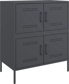 vidaXL Μπουφές Ανθρακί 68x39x79 εκ. από Ατσάλι