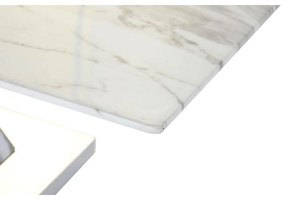 Τραπεζάκι Καφέ DKD Home Decor Λευκό Ασημί Κρυστάλλινο Χάλυβας 120 x 60 x 42 cm