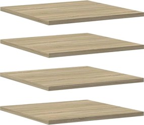 vidaXL Ράφια Βιβλιοθήκης 4 τεμ. Sonoma Δρυς 40x40x1,5 εκ. Μοριοσανίδα