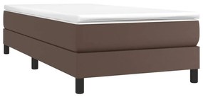 vidaXL Πλαίσιο Κρεβατιού Boxspring Καφέ 80 x 200 εκ. Συνθετικό Δέρμα