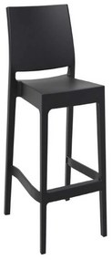 Σκαμπό Μπαρ Maya 75 Black 20-0380 45Χ51Χ108cm Siesta Polypropylene