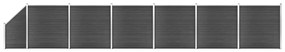 Σετ Πάνελ Περίφραξης Μαύρο 1138 x (105-186) εκ. από WPC