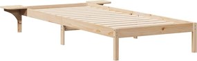 vidaXL Κρεβατοκάμαρα με Πλαϊνά Τραπέζια Φυσικό 90 x 220 cm
