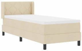 vidaXL Κρεβάτι box spring με στρώμα με στρώμα Κρεμ 80 x 200 cm