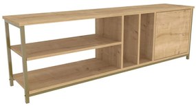 Έπιπλο Tηλεόρασης Oneida 322RTC2283 140x35,3x50,8cm Gold-Oak