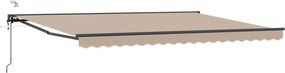 vidaXL Ηλεκτρικό Αναδιπλούμενο Σκίαστρο Μπεζ 5 x 3,5 μ