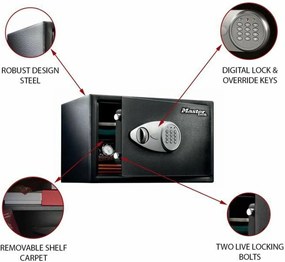 Θυρίδα ασφαλείας Master Lock Μαύρο Μαύρο/Γκρι Χάλυβας