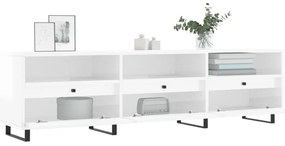 vidaXL Έπιπλο Τηλεόρασης Γυαλ. Λευκό 150x30x44,5 εκ Επεξεργασμένο Ξύλο