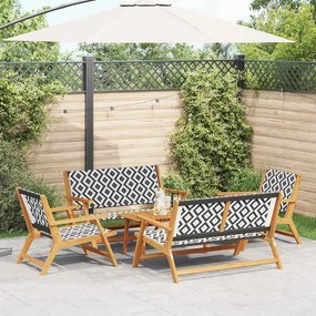 vidaXL Κήπου Καρέκλες με Τραπέζι 5 pcs Μαύρο 90 x 45 x 40 cm
