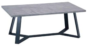 Τραπέζι Σαλονιού 110x60cm HANSON Cement/Βαφή Μαύρη