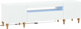 vidaXL Ντουλάπα LED Τηλεόρασης Λευκό Επεξεργασμένο Ξύλο