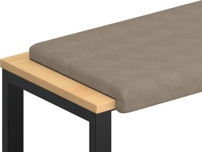 vidaXL Μαξιλάρι πάγκου Μικροΐνες Taupe Βάθος 35 εκ.