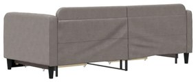 vidaXL Καναπές Κρεβάτι Συρόμενος Taupe 90x200 εκ. Ύφασμα &amp; Συρτάρια