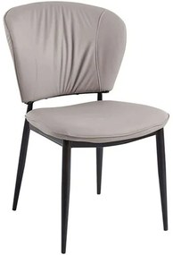Καρέκλα Dima ΕΜ173,2 53x70x82cm Grey Μέταλλο,Τεχνόδερμα