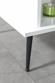Τραπεζάκι Σαλονιού Λευκό / Ανθρακί SOBAN 100x56x20