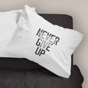 Σετ Σεντόνια Μονά Never Give Up Μαύρο 1x(160x240) + 1x(50x70) - Borea Home