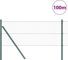 vidaXL Έξιγωνο φράχτη σταθερού εδάφους 100 x 0,6 μ Πράσινο Δίχτυ