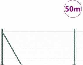 vidaXL Στύλος Περιφράξεων Πράσινο 50 x 1 μ (25 χλστ. πλέγμα)