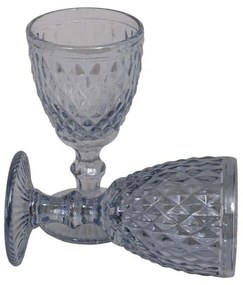 Γυάλινο Ποτήρι Νερού Με Πόδι Rhombus Σετ 6 Τμχ Clear 373-00-565 Glass