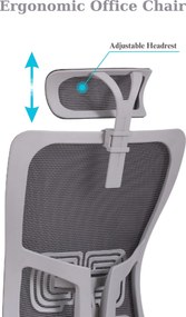 Office Chair Lumbar 126 - Grey Grey