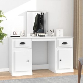 vidaXL Μπουντουάρ με Καθρέφτη Λευκό 130 x 50 x 132,5 εκ.