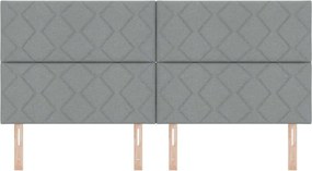 vidaXL Κεφαλάρι Ανοιχτό γκρι 200 cm ύφασμα