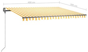 ΤΕΝΤΑ ΣΥΡΟΜΕΝΗ ΧΕΙΡΟΚΙΝΗΤΗ ΜΕ LED ΚΙΤΡΙΝΟ / ΛΕΥΚΟ 400 X 300 ΕΚ. 3069743