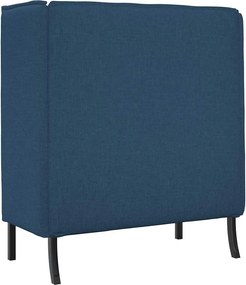 vidaXL Καναπές Υψηλής Πλάτης 101cm Μπλε ύφασμα