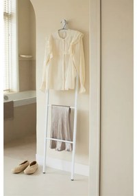 Πολυλειτουργική κρεμάστρα ρούχων Brabantia Linn 1008928, 3 ράφια, Οβάλ μέρος για κρέμασμα σακακιού, Ανθεκτικό στη διάβρωση, Λευκό