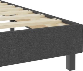 vidaXL Κρεβάτι Boxspring Σκούρο Γκρι 200 x 200 εκ. Υφασμάτινο