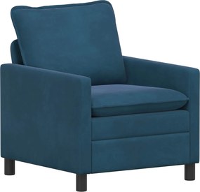 vidaXL Σετ Καναπέ 2 pcs Μπλε Βελούδο