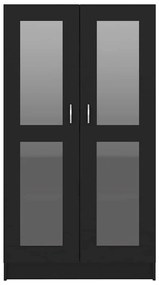 vidaXL Βιτρίνα Μαύρη 82,5 x 30,5 x 150 εκ. Επεξ. Ξύλο